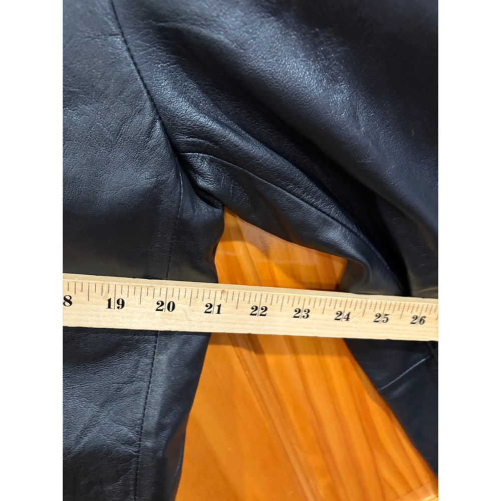 Vintage Saxony Collection Black Leather Blazer Jacket Genuine Leather 90s - Picture 8 of 10